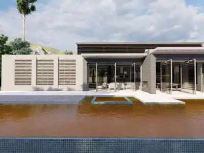 Casa Scene-villa-modern house 3D model 73