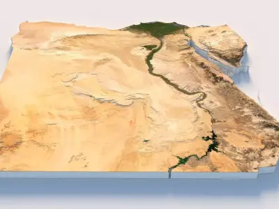 Egypt Country Terrain 3D model
