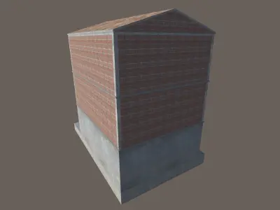 pack of slum houses Low-poly 3D model