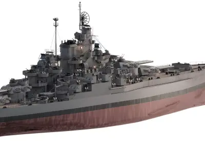 AMERICAN NAVY 1940s  COLORADO CLASS BATTLESHIP 3D model