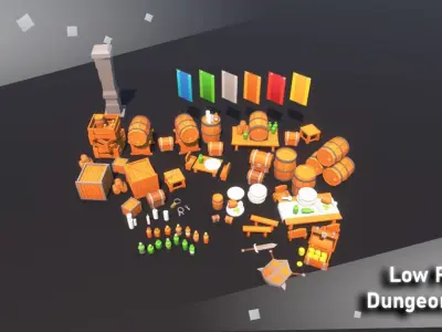 Low Poly Dungeon Pack - PolyCliff Studio Low-poly 3D model