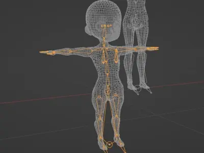Rigged Black - White male Characters Pack - x20 Manga models Low-poly 3D model