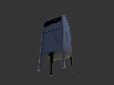 Used Mail Box - PBR  Low-poly 3D model