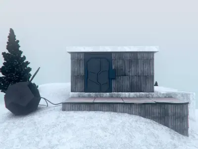 Cabin in the Snow 3D model