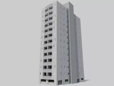 Generic Apartment Building Low-poly 3D model