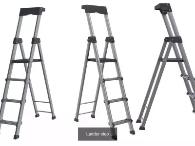 Aluminium Ladder 3D Model Pack