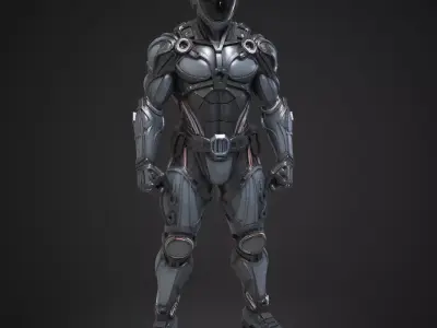 Scifi Futuristic Soldier 3D print model