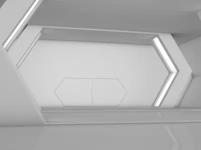 Sci Fi Warehouse 3D model shop