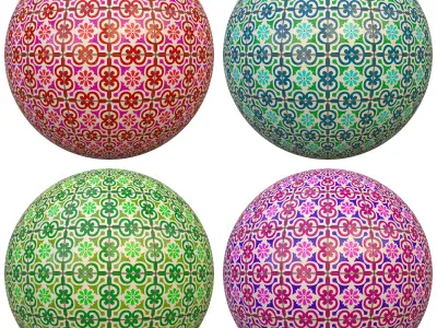 tile patterned 158-seamless-4k-pbr  3D model