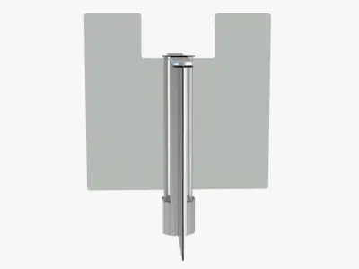 Turnstile 3 glass door 3D model