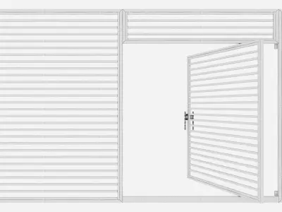 Aluminium door 23 3D model