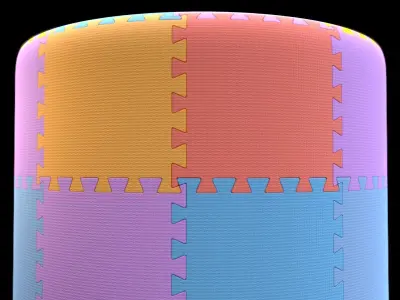 Foam Floor Puzzle Substance PBR material and textures Texture