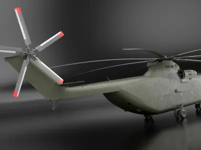  Extra Large Military Cargo Helicopter Green 
