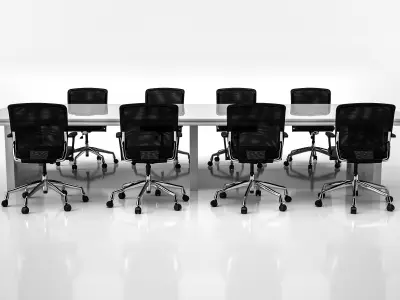 Conference Meeting Room Furniture 01 3D model