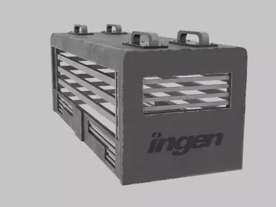 Small dinosaur cage low-poly 3d model Low-poly 3D model