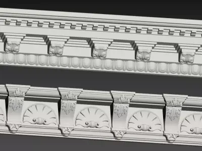 Plaster moulding 3D model