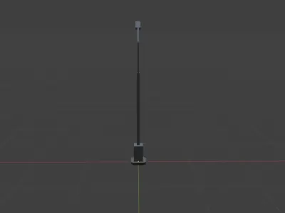 Lowpoly Lamp Post Low-poly 3D model