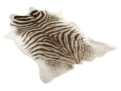 Zebra Animal Print Indoor Rug 3D model