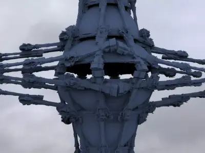 Aztec Ship destroyer hub 3D model