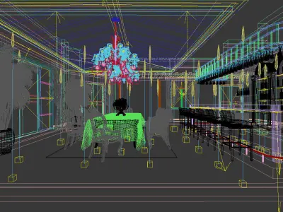 Business Restaurant - Coffee - Banquet  224 3D model