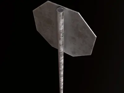 Stop Sign - PBR Game Ready Low-poly 3D model