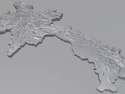 Laos Terrain Country 3D model