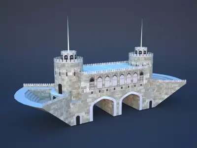 Muscat Gate Museum Low-poly 3D model