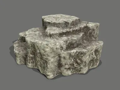 Rock Set Low-poly 3D model