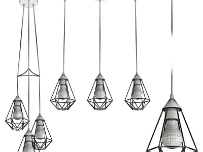 Byron grid lamp 3D model