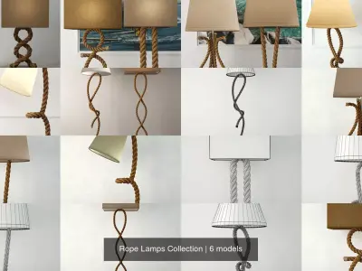 Rope Lamps Collection 3D Model Pack