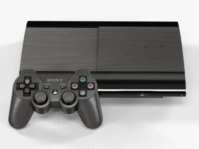 Sony PlayStation 3 Super Slim Low-poly 3D model
