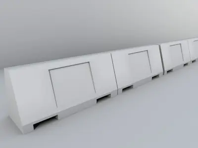 Road Barrier UK Free 3D model