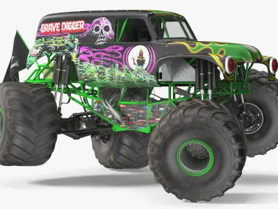  Grave Digger Monster Truck Rigged 