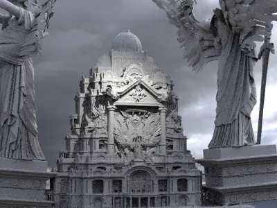 Tower in heaven Angels abode 3D model