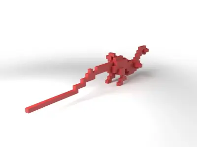 Smaug Minecraft Voxel Low-poly 3D model