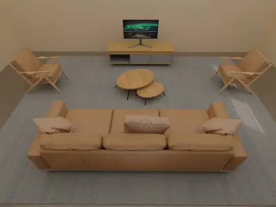 living room 3D model