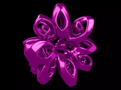 Abstract Flower Shape v1 006 Low-poly 3D model