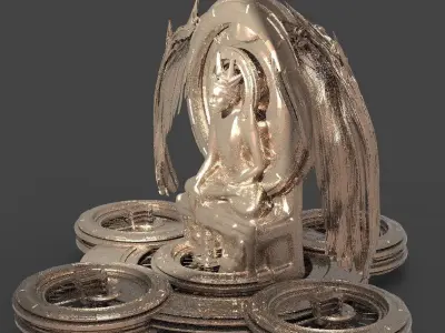 Ancient Alien Star Ring 9  3D model