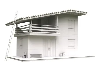 old Cabin scene 3D model
