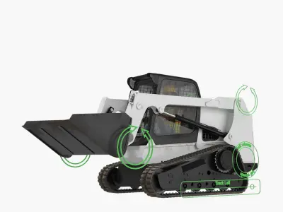  Skid Steer Loader with Operator Rigged 