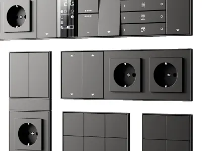 Ekinex sockets and switches 3D model
