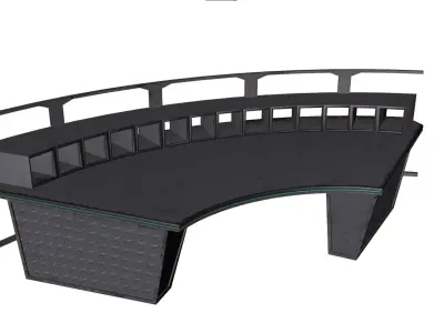 Futuristic gaming table Low-poly 3D model