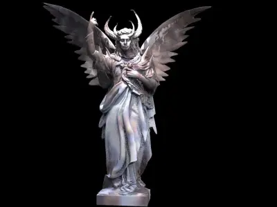 Angels and Demons statue 1 3D model