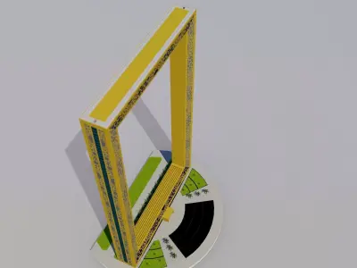 Dubai Frame - UAE 3D model