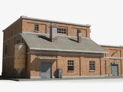 Factory xx25 Low-poly 3D model