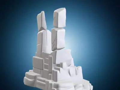 Ruined Staircase Scenery 3D print model