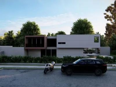 Casa Scene-villa-modern house 3D model 65