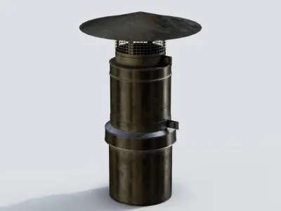 Roof Vent 16 Low-poly 3D model