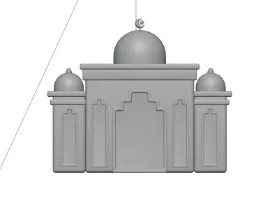 mosque Low-poly 3D model