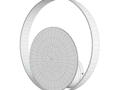 ROUND BRASS WALL Low-poly 3D model